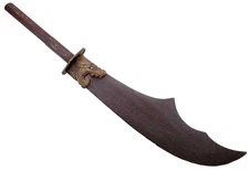 ANTIQUE RARE ASIAN CHINESE WARRIOR'S "GUAN-DAO" POLEARM SWORD WITH DRAGON MOUNT.