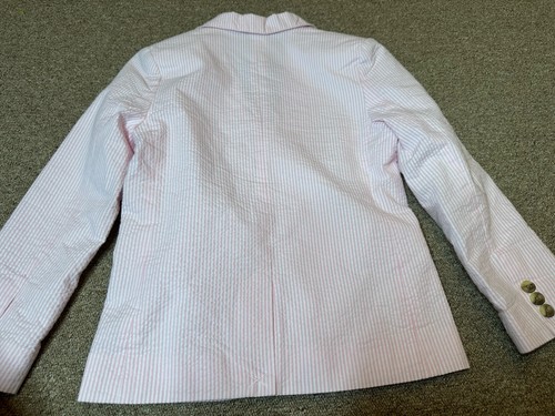 Boys Janie and Jack The Seersucker Blazer Pink / White Stripes SIZE 7 - Picture 11 of 11
