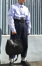 CAMIEL FORTGENS Black Leather Tote Bag - Used Condition