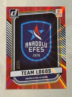 2024-25 Donruss Euroleague Team Logos Red Laser Anadolu Efes Istanbul /75 #6