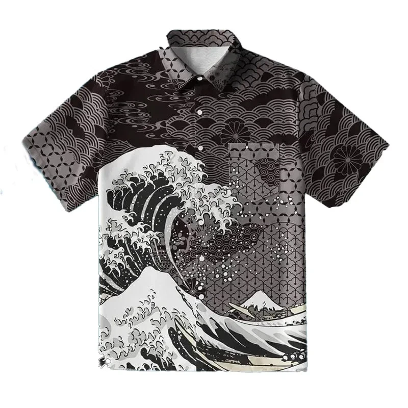 Snowy Mountain Wave Hawaiian Shirt Unisex S-5XL