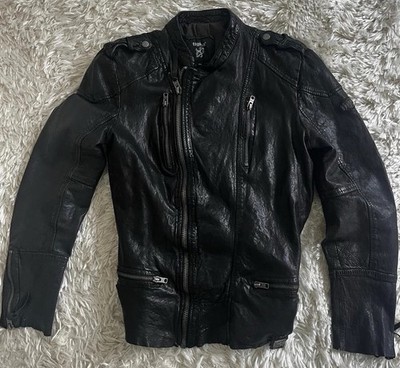 Tigha Lederjacke Herren Schwarz,XL