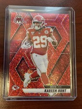 2025 Panini Mosaic - Kareem Hunt #35 Red Sparkle Prizm