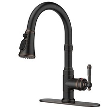 Kitchen Faucets with Pull Down Sprayer, High Arc Oil Rubbed Bronze Vintage