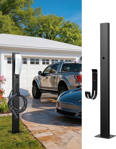 Outdoor EV Charger Pedestal for Tesla & J1772 Charger,Weatherproof,Protect,Heavy