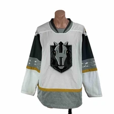 Henderson Silver Knights CCM Jersey Embroidered Patch BLANK Back White Jersey XL