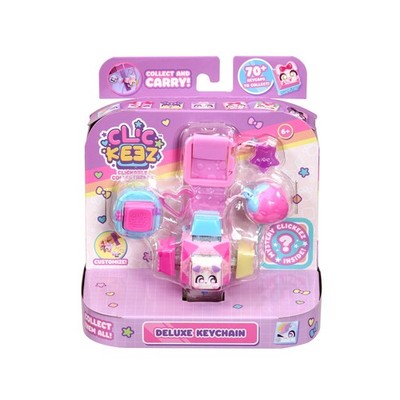 Clickeez Fidget Schluesselanhaenger mit 6 Klickknoepfen und 14 Teilen Spielzeug