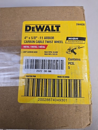DeWalt DW 4930 4" x 5/8-11" Carbon Kabel Twist Rad 5er Pack - Bild 4 von 4