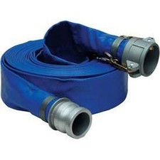 Apache 3" x 100' PVC Lay Flat Discharge Hose w/C x E Aluminum Cam Groove