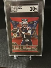 2021 Panini Playoff Call to Arms CAM NEWTON #CA-CNE Red Prizm   SGC  10