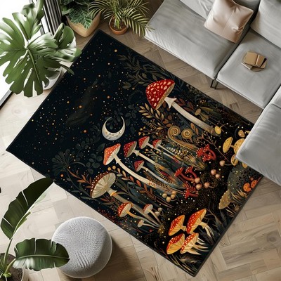 Rug, Pattern, 5x7 ft, Polyester, Non Slip, Rectangular, Floral, Modern, Indoo...