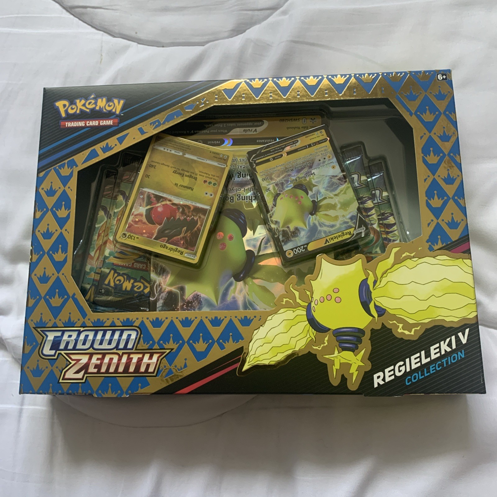 Pokemon Crown Zenith Regieleki v Booster Collection Box New Sealed Read Desc