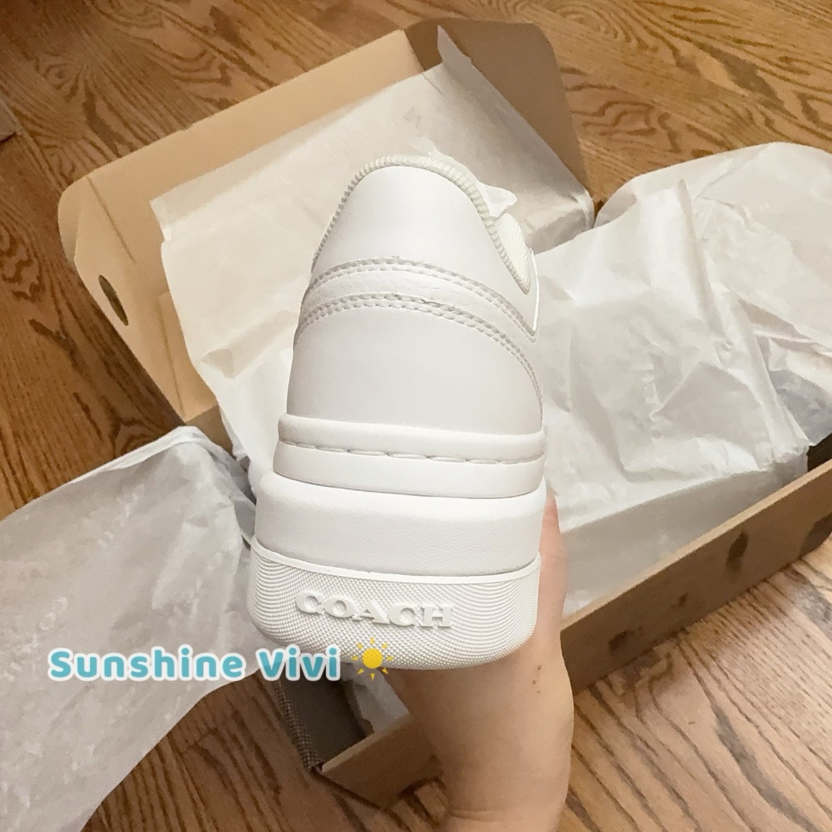 NWT Coach Women's Platform Sneaker In Leather CCN52 Optic White