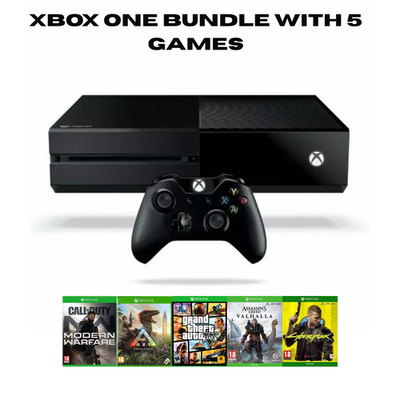 Xbox One Microsoft 500GB With 1 Remote and Cables Plus 5 Games eBay ...