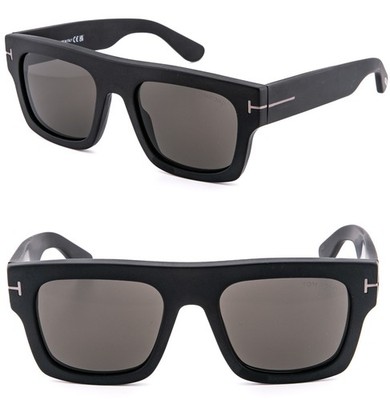TOM FORD FAUSTO FT0711 02A Matte Black Bold Sunglasses 0711 TF0711 Authentic