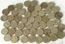 50 British 1 Pound Coins Great Britain England English Lot Money UK Quid Circ C