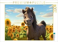 Calvendo Puzzle Pony Lorenzo Loves Sunflowers | 2000 Pieces, Finished Size 35.4
