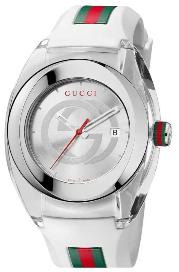 Nueva correa de reloj de goma de silicona de repuesto genuina Gucci Sync XXL YA137 Foto 2 de 4