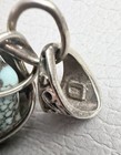 Vintage Navajo Sterling Silver Spiderweb Turquoise Pendant — photo 3