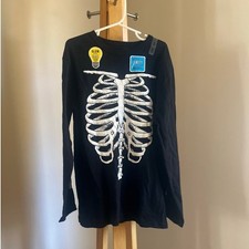 NWT Kids Glow in the Dark Skeleton Halloween Shirt