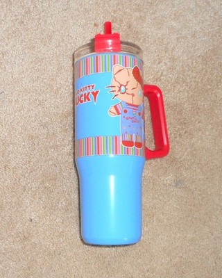 NEW UNIVERSAL STUDIOS HELLO KITTY CHUCKY HORROR INSULATED TUMBLER CUP