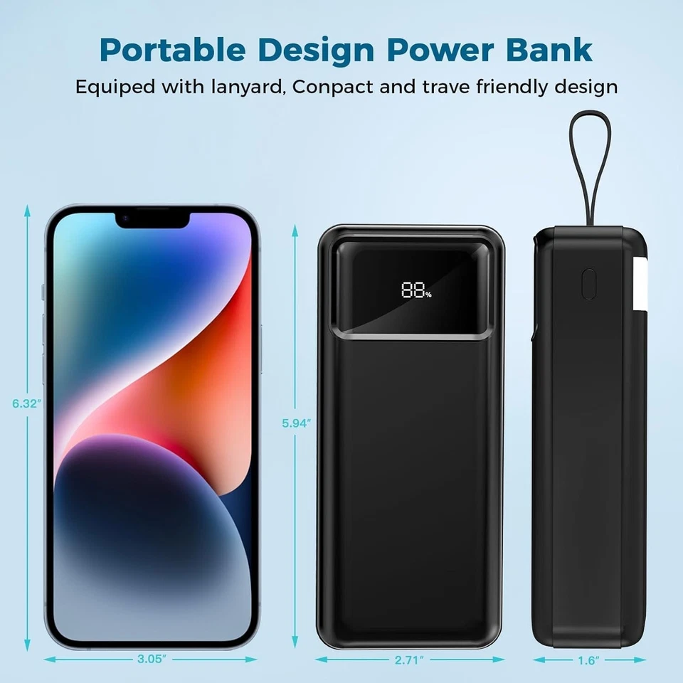 50000mAh Power Bank 25W Fast Charging for phone Outdoor Camping Power Supply - Image 2 of 4