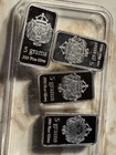 Scottsdale 5 Gram .999 Silver Lion Bar lot of 4