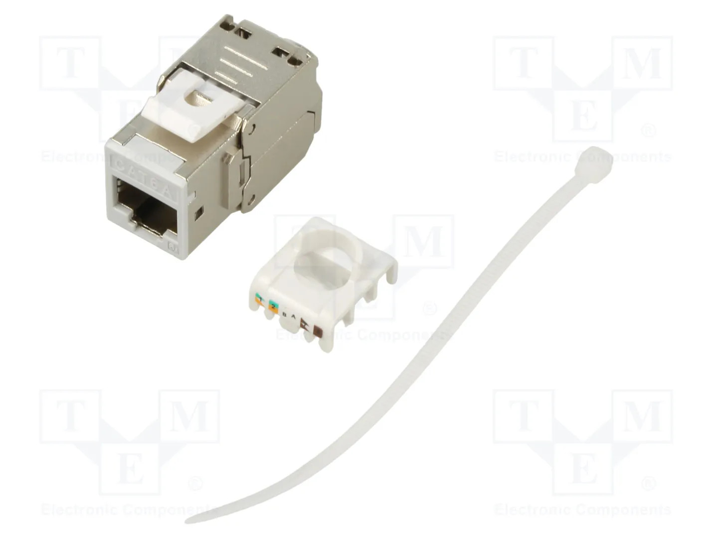 Keystone Modulo RJ45 CAT 6A STP Slim Grigio Chiaro 77946 - Immagine 2