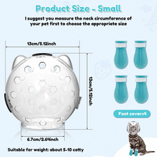 1/2Pcs Cat Muzzle Pet Grooming Cover Accessory Anti-Bite Anti-Licking Cat Space