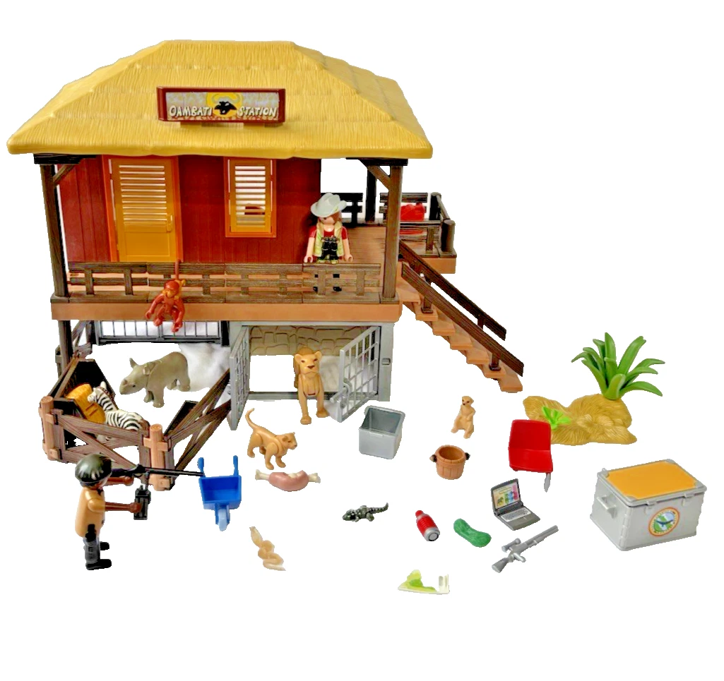 Playmobil 4830 - Famille De Lions Avec Arbre Aux Singes, Figurines Zoo/safari