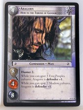LORD OF THE RINGS TCG TREACHERY & DECEIT RARE CARD 18R38 ARAGORN ex