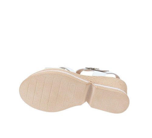 Valleverde Scarpe VVVV49221M Sandali Donna in Pelle Bianco Chiusura Fibbia - Imagen 8 de 8