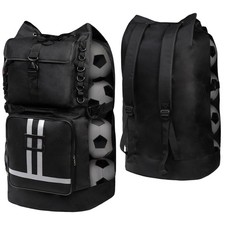 Soccer Ball Bag with Pockets, Holds 14-16 Balls, Extra Large Sports Equipment...