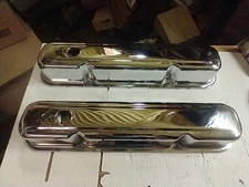 318 340 360 CHROME VALVE COVERS PAIR with baffle