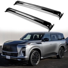 2pcs Roof Rack Cross Bar Crossbar Fit For 2025 Infiniti Qx80 Black