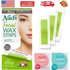 Facial Wax Strips - Hypoallergenic All Skin Types - Facial Hair Removal For W...
