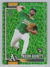 Mason Barnett Rookie 2026 Topps Holiday Athletics