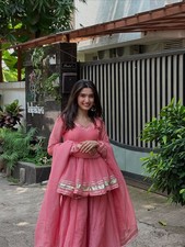 Designer Indian Pakistani top bottom Bollywood Dress Party Wear Suit wedding