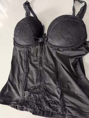NWOT Black Corset Bra. Soleil Sucre' (French VS Equivalent Size 34B)