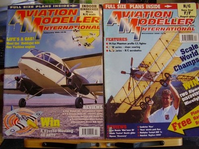2 X AMI AVIATION MODELLER INTERNATIONAL MAGS MODEL AIRCRAFT 2000 & 2001 & PLANS