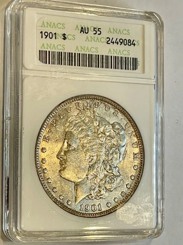 1901 Morgan Dollar AU-55 ANACS - OLD HOLDER