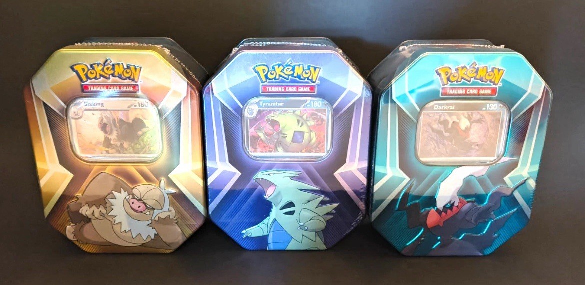3x Triple Whammy Collector Sealed Pokemon Tins (Complete Set) 9 Packs In Total!