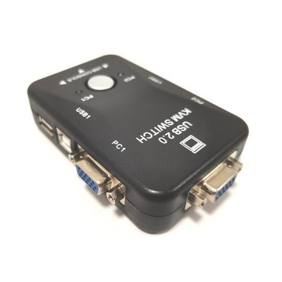 USB 2 0 2 Port KVM Switch für Dual PC Steuerung mit Tastatur Maus und Monitor