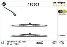 SWF Wischblatt Scheibenwischer DAS ORIGINAL SET 116301 für OPEL VW TOYOTA KIA 90