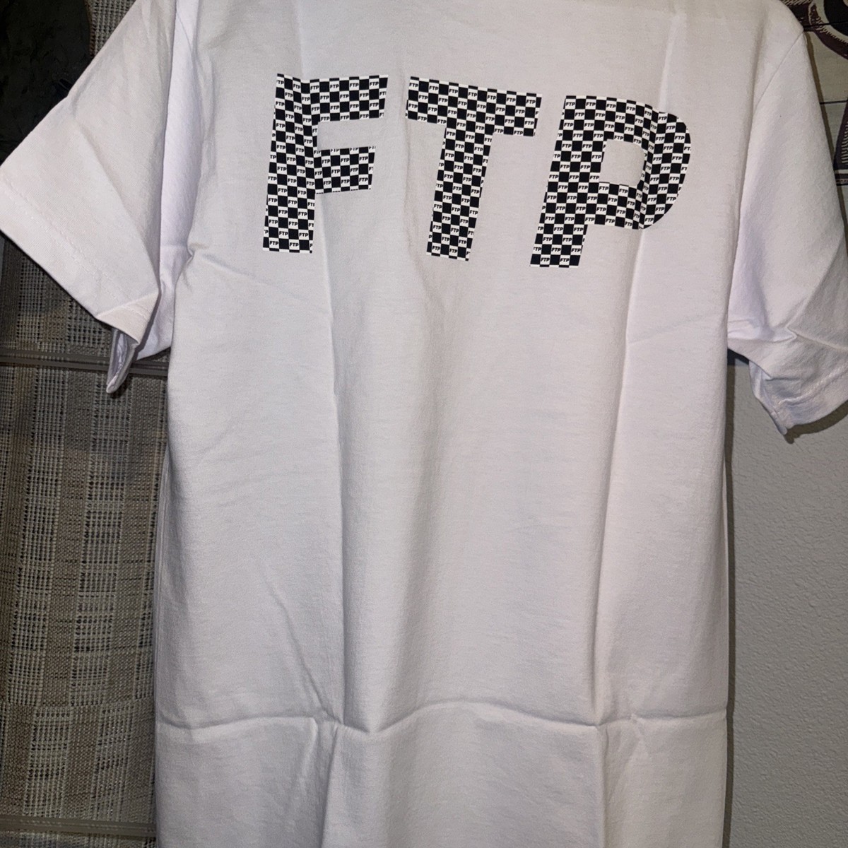 トップス FTP CHECKERED LOGO TEE(WHITE) - Large FTP x Vans Checkered Logo Tee White Men's Size Medium NEW | eBay