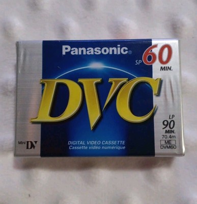 Panasonic DVC SP-60 LP-90 Minute Cassette Tape AY-DVM60EJ4, Brand New, Sealed