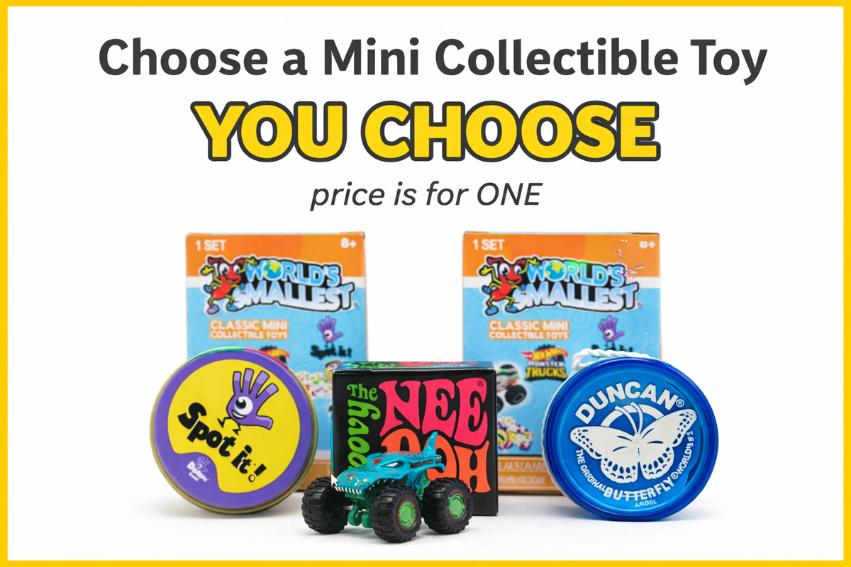 Super Impulse World's Smallest Mini Toys NeeDoh Hot Wheels Spot It
