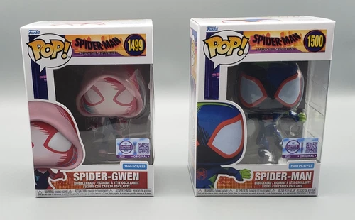 Funko Pop Spider Gwen #1499 & Spider-Man #1500 Deco Limited Edition 7500