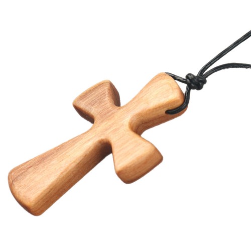 3 Pieces Wooden Cross Necklace Man Necklaces For Women Adjustable - Picture 3 of 11