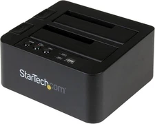 StarTech.com Standalone Hard Drive Duplicator, External Dual Bay Black 